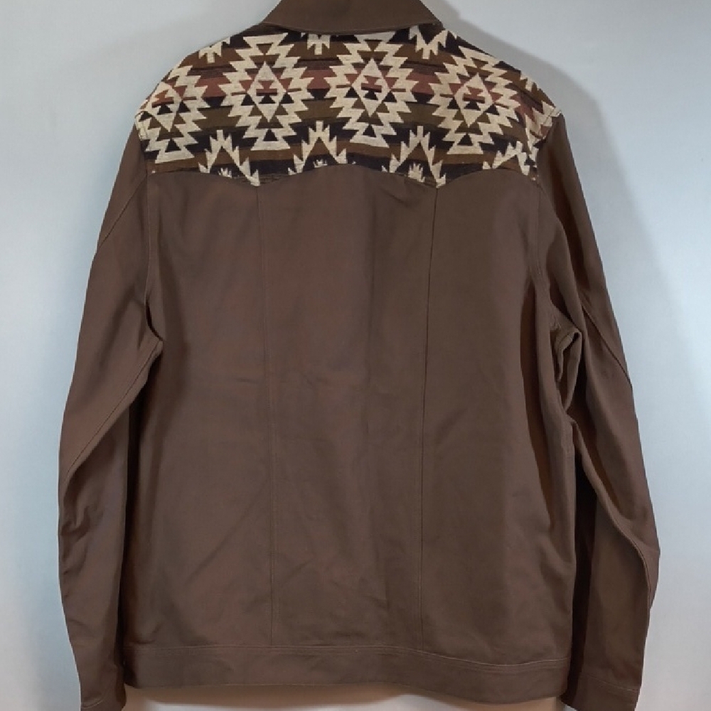 Cody James Mens Goldmine Southwestern Print Yoke Canvas Tucker Jacket S-2XL - Picture 4 of 12